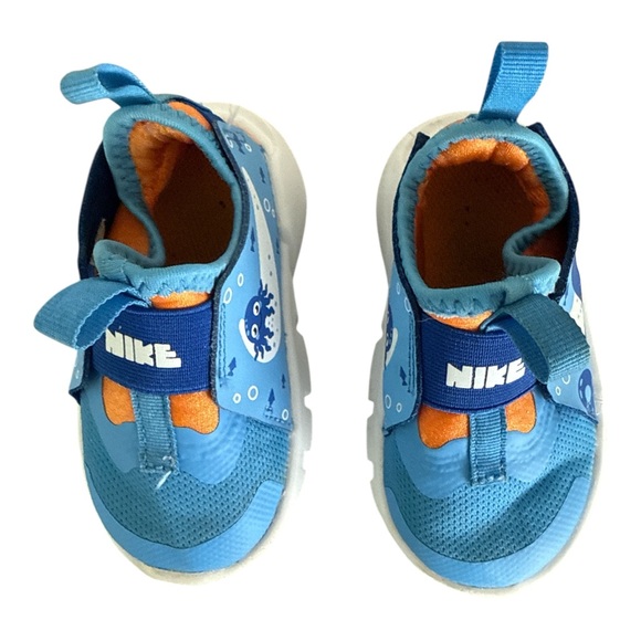 Nike Flex Runner 2 Lil Octopus Toddler Sneakers US 5C Blue/Orange - Picture 4 of 8